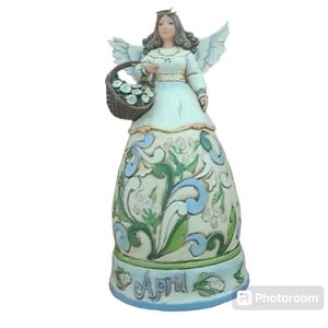 Jim shore flower daisy april birthday diamond like necklace